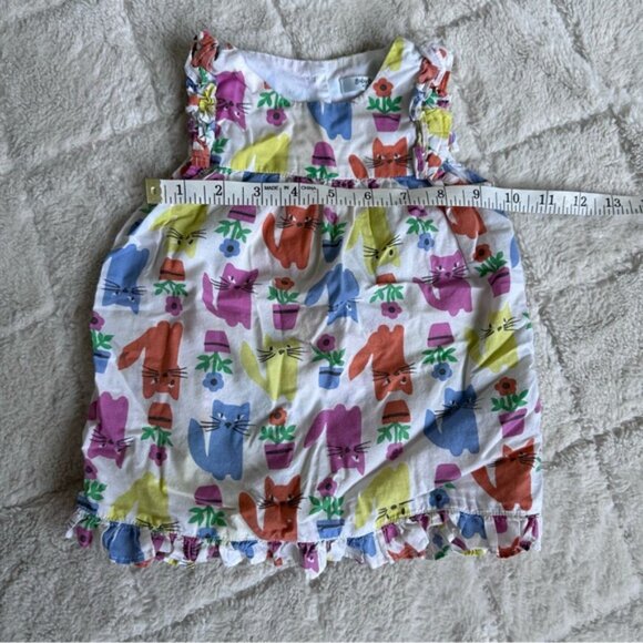 Baby Boden | Allover Cat Print Sleeveless Summer Dress | Size 12-18 Months - Picture 10 of 11